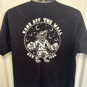 VANS (Size M) Off The Wall Wolf Graphic T Shirt Black Men Skate Streetwear